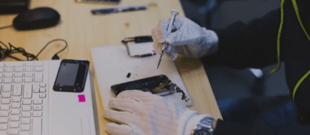 фотография процесса ремонта айфон